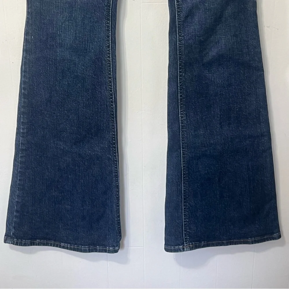 Vintage 90’s Retro High Rise Flare Bell Bottom Western Boho Denim Jeans 6 Long